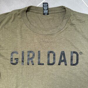 Girl Dad T-Shirt sz Medium Green GIRLDAD